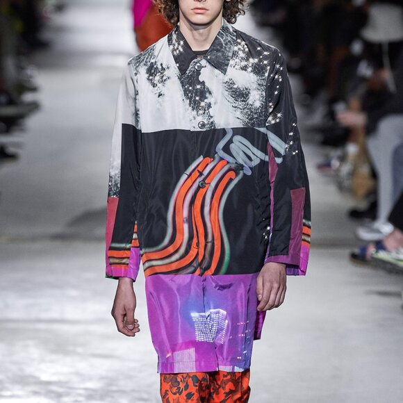 BNWT SS20 DRIES VAN NOTEN x YOSHIROTTEN ROAL PRINT COAT 50 - Picture 1 of 15